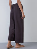 Utsa Charcoal Schiffli-Detailed Palazzos for women - Westside