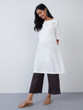 Utsa Charcoal Schiffli-Detailed Palazzos for women - Westside
