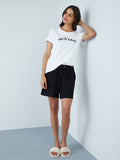 Wunderlove Black Relaxed-Fit Supersoft Shorts