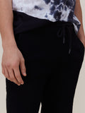 Nuon Black Carrot-Fit Jogger-Style Jeans | Nuon Black Carrot-Fit Jogger-Style Jeans | Nuon Black Carrot-Fit Jogger-Style Jeans for Men Close Up View - Westside