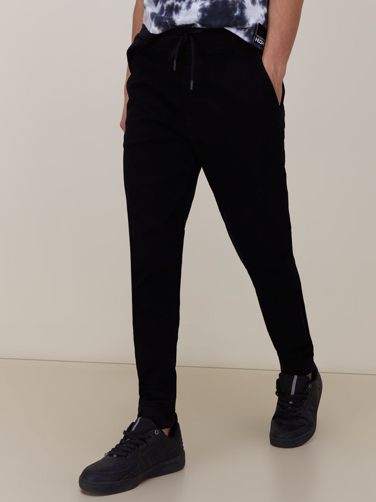 Wide Leg Jogger in Black | Glassons