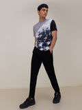Nuon Black Carrot-Fit Jogger-Style Jeans | Nuon Black Carrot-Fit Jogger-Style Jeans for Men Standing View - Westside