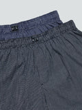WES Lounge Navy Checkered Boxers Pack of Two Close Up  View 