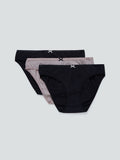 Wunderlove Black Bikini Briefs Set of Three