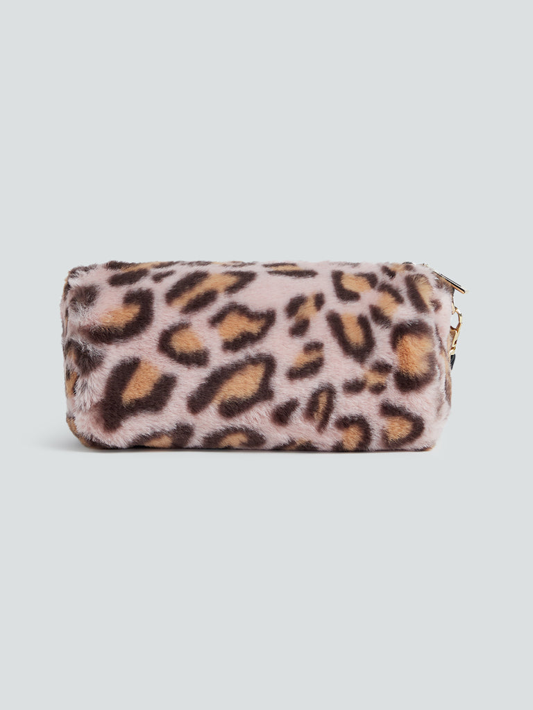 Studiowest Pink Animal Patterned Makeup Pouch