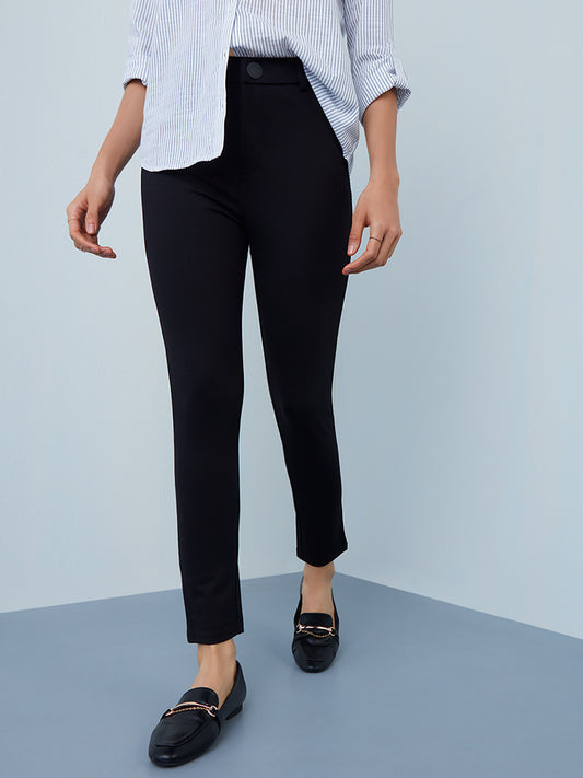 Wardrobe Black Orion Trousers Front View