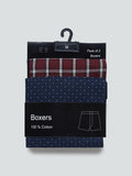 WES Lounge Navy Relaxed-Fit Boxers Set of Two Product View 