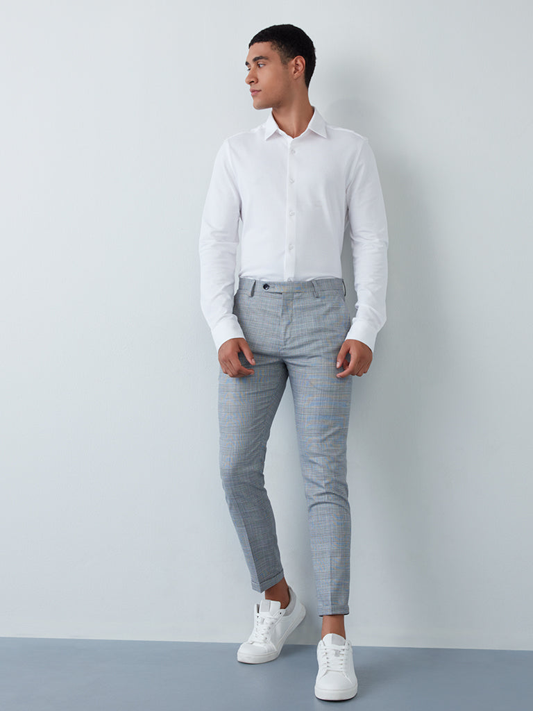 WES Formals White Ultra-Slim Fit Shirt Standing View