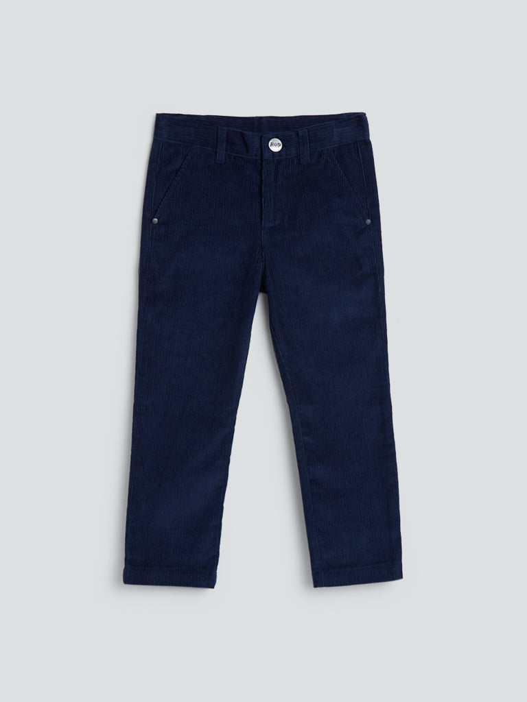 Mens Navy Cord Trousers
