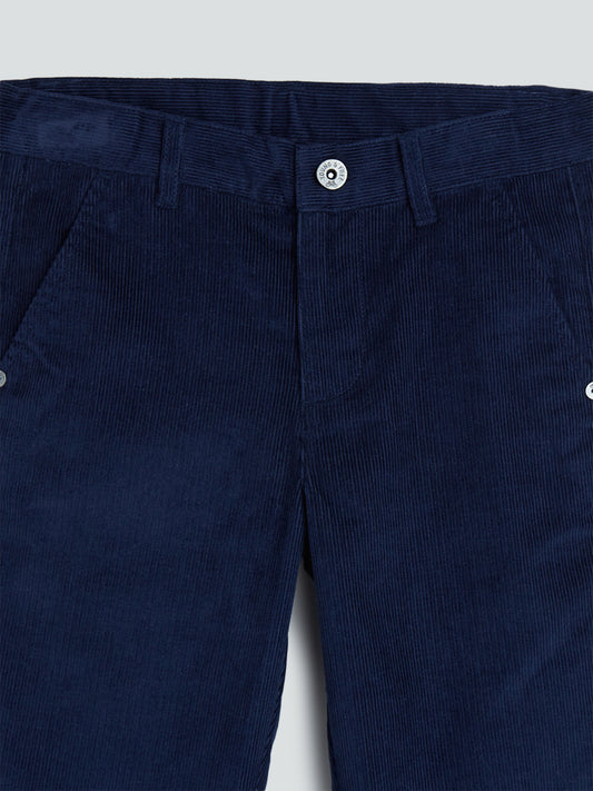Y&F Kids Navy Corduroy Trousers
