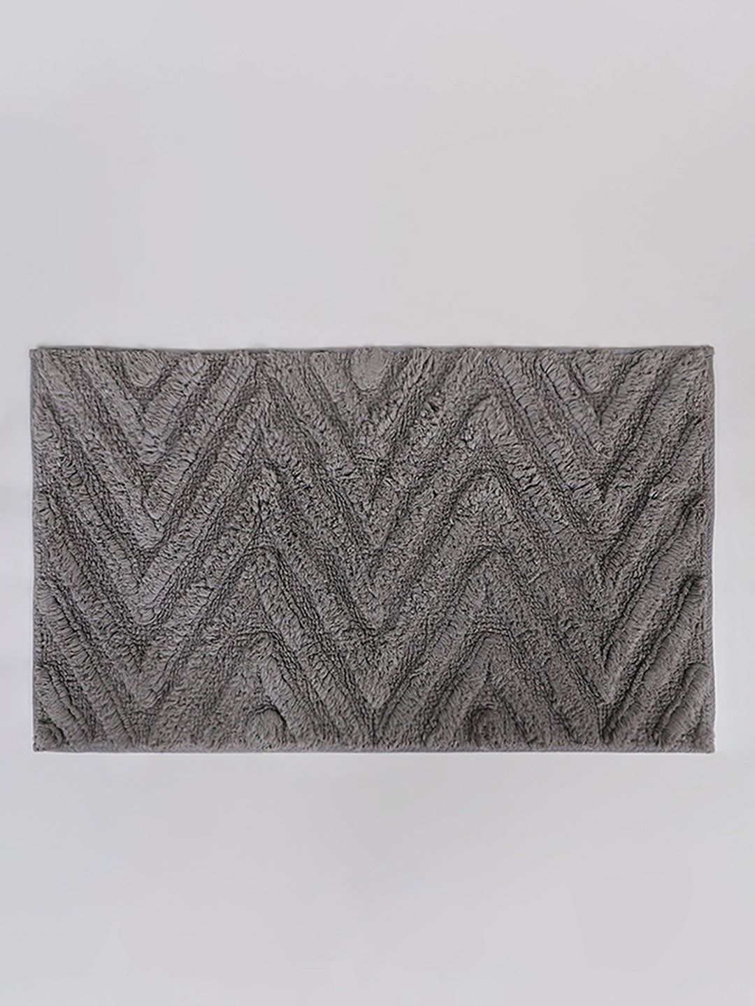 Westside Home Grey Chevron Bath Mat