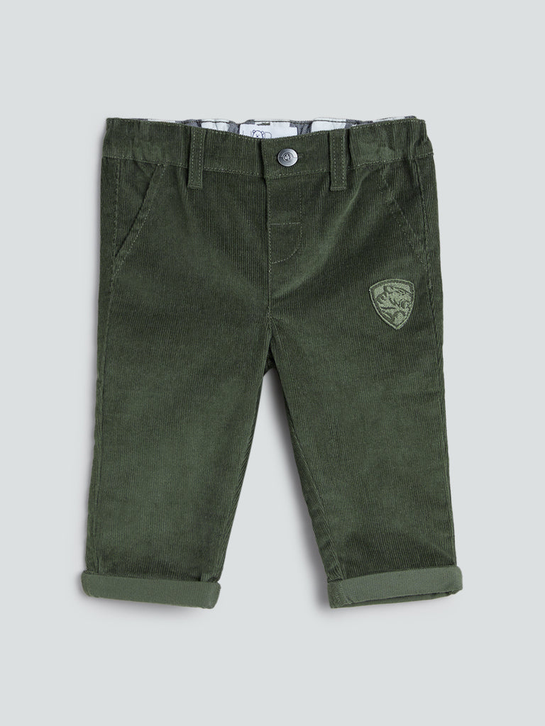 HOP Baby Olive Corduroy Trousers