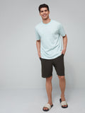 WES Lounge Olive Relaxed-Fit Shorts | Olive Relaxed-Fit Shorts for Men Full View - Westside