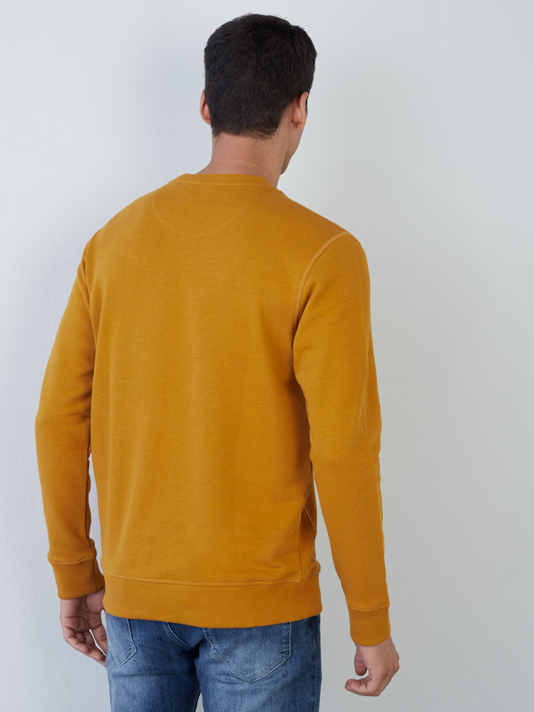 WES Casuals Mustard Relaxed-Fit Sweatshirt