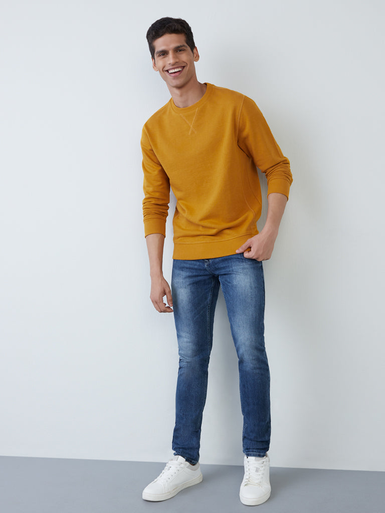 Shop WES Casuals Mustard Relaxed-Fit Sweatshirt Online – Westside