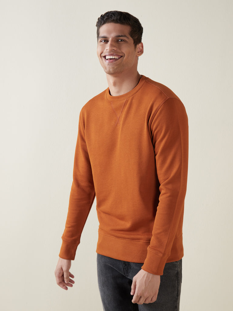 WES Casuals Rust Relaxed-Fit Sweatshirt