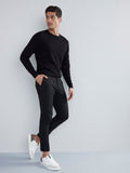 WES Formals Black Slim-Fit Knit Sweater