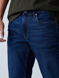 WES Casuals Dark Blue Relaxed Fit Jeans | Dark Blue Relaxed Fit Jeans | Dark Blue Relaxed Fit Jeans or Men Front View - Westside