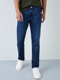 WES Casuals Dark Blue Relaxed-Fit Jeans