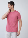 WES Casuals Persian Rose Slim-Fit T-Shirt | Persian Rose Slim-Fit T-Shirt for Men Front View - Westside