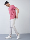 WES Casuals Persian Rose Slim-Fit T-Shirt | Persian Rose Slim-Fit T-Shirt for Men Full View - Westside