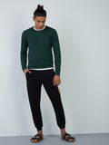 ETA Emerald Green Knitted Slim-Fit T-Shirt