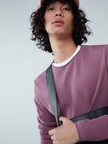 ETA Mauve Knit-Textured Slim-Fit T-Shirt