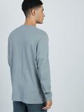ETA Light Teal Self-Patterned Slim-Fit T-Shirt