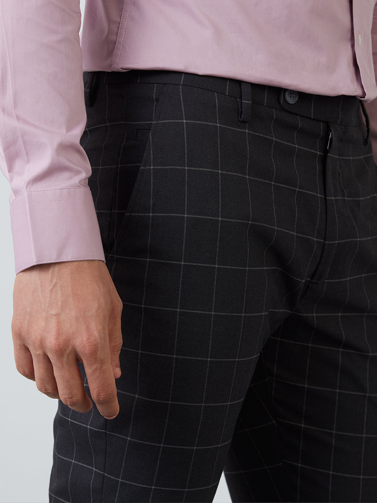 Buy WES Formals by Westside Black Carrot Fit Trousers for Men Online @ Tata  CLiQ