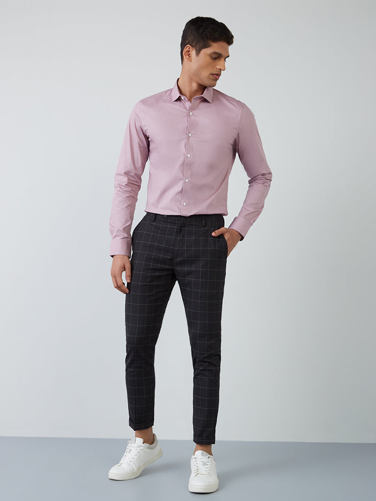 Contemporary Womens Slim Leg Unhemmed Suit Trousers Charcoal  Business   Simon Jersey