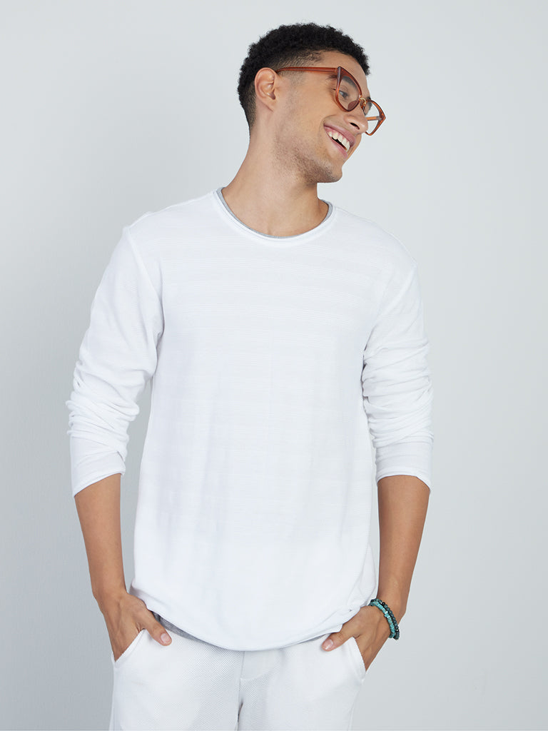 ETA White Slim-Fit T-Shirt