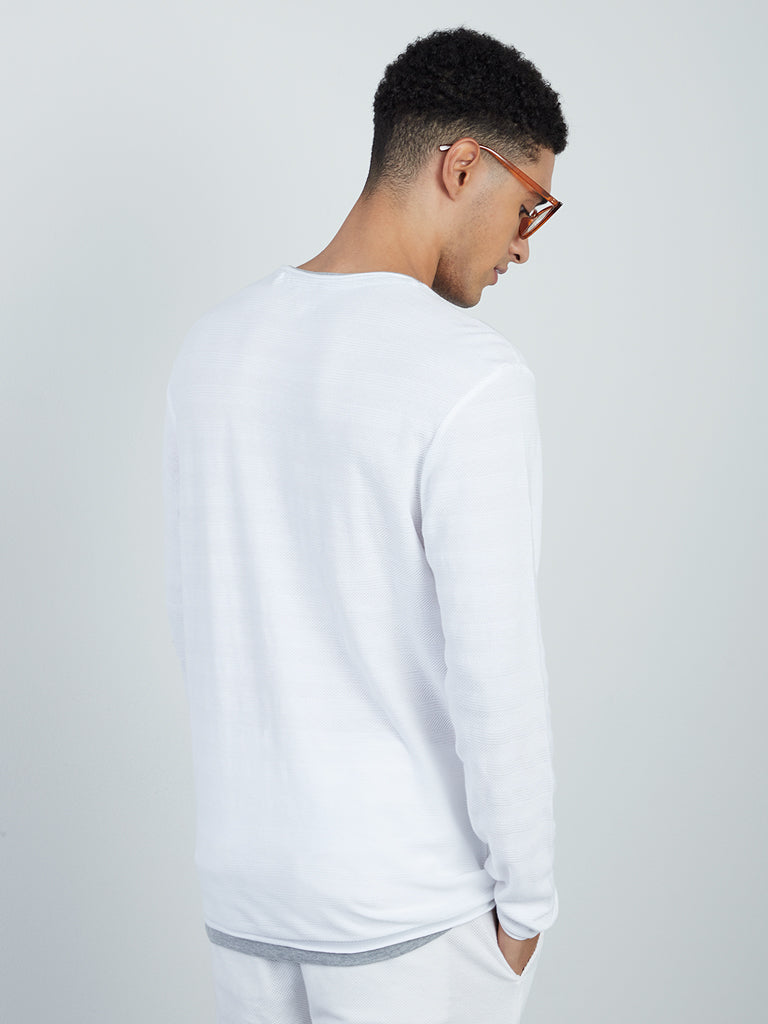 ETA White Slim-Fit T-Shirt