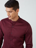 WES Formals Wine Ultra-Slim Fit Shirt - Westside