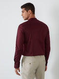 WES Formals Wine Ultra-Slim Fit Shirt Back View