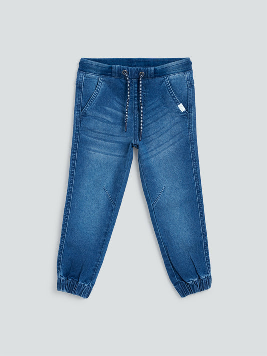 HOP Kids Blue Jogger-Style Jeans