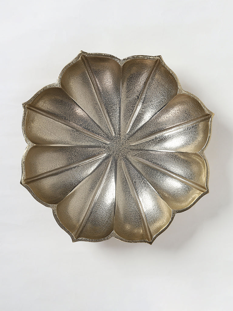 Westside Home Modern Gold plated Lotus small Platter