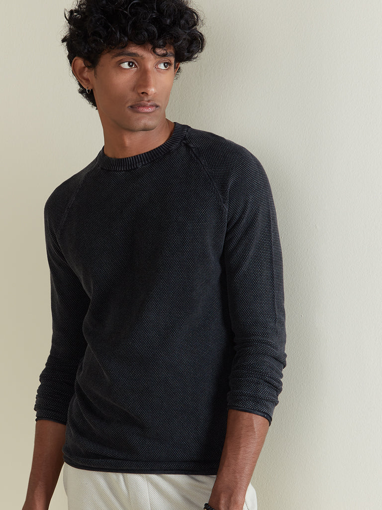 ETA Charcoal Slim-Fit Sweater