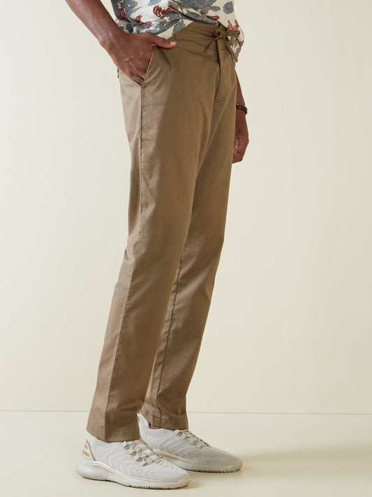 ETA Taupe Slim-Fit Chinos
