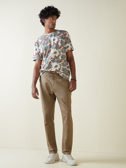 ETA Taupe Slim-Fit Chinos