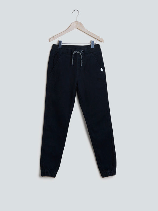 Y&F Kids Black Jogger-Style Jeans