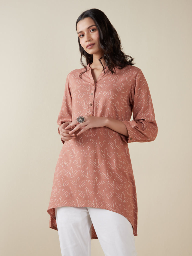 Buy Aure by Aurelia White Printed High Low Kurti for Women Online @ Tata  CLiQ