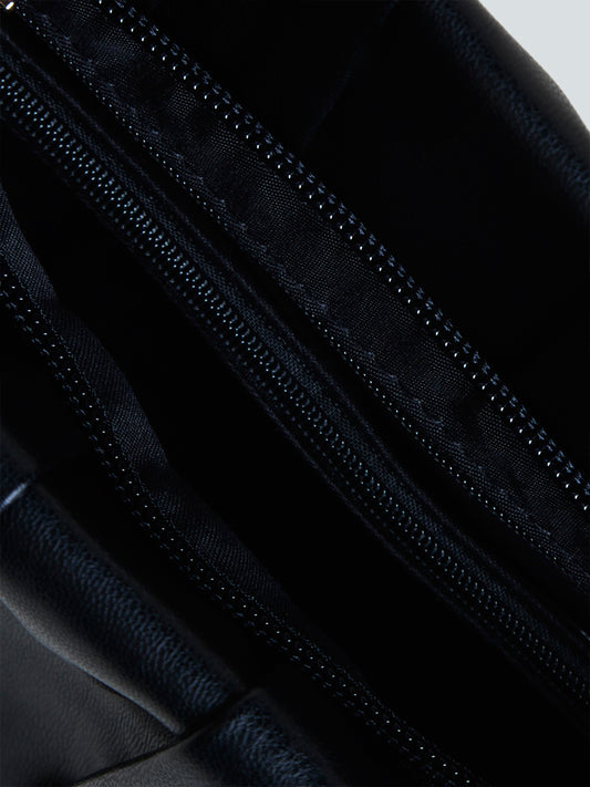 LOV Black Pleated Jenner Shoulder Bag