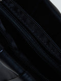 LOV Black Pleated Jenner Shoulder Bag