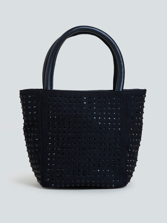 LOV Black Embellished Handbag