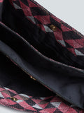 Westside Maroon Triangle Patterned Tote Bag