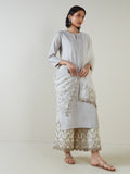 Zuba Beige Embroidered Dupatta