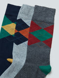 WES Lounge Anthra Melange Socks Set Of Three