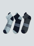WES Lounge Navy Trainer Socks Set Of Three