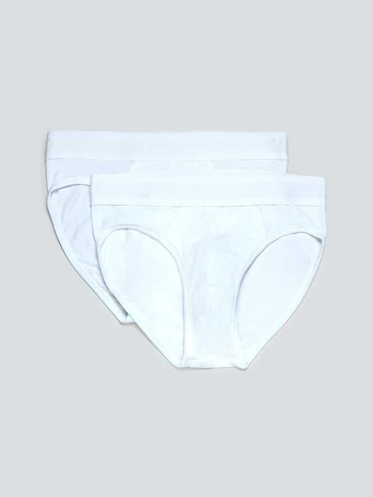 WES Lounge White Briefs Pack Of Two