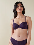 Wunderlove Dark Purple Lace Padded Wired Bra